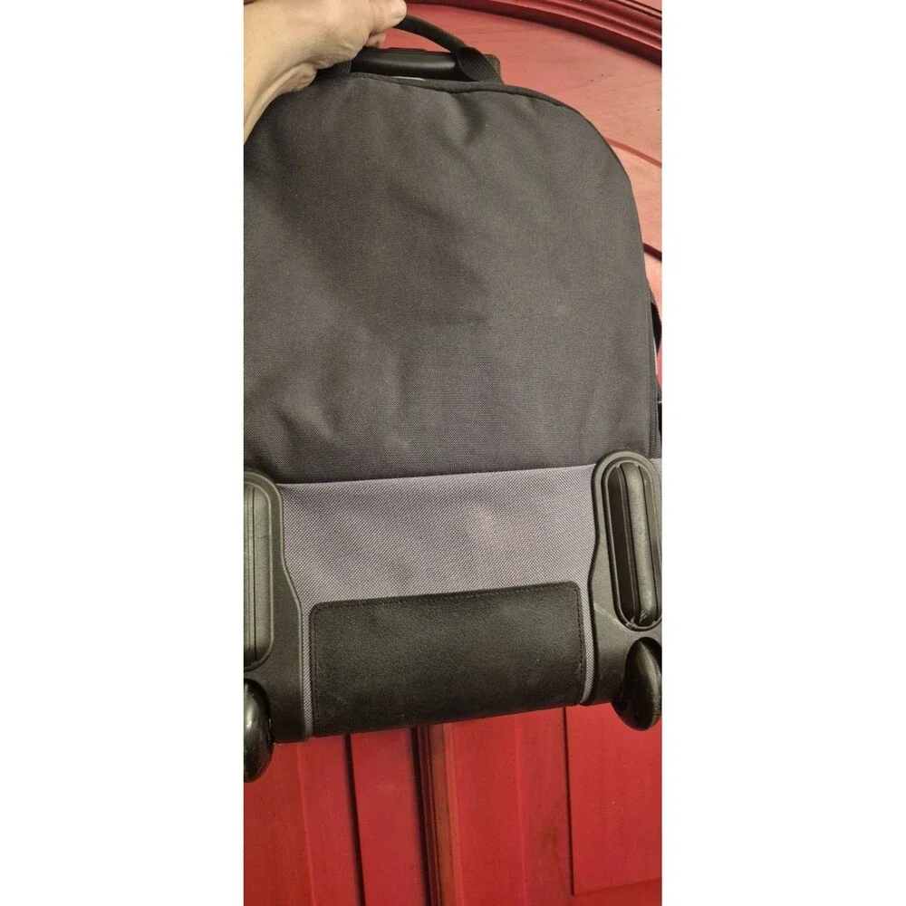 Lands End Rolling Backpack Camouflage School Large Pockets Water Bottles EUC